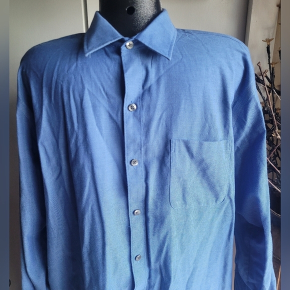 Van Heusen blue dress shirt Sz.L 16-16.5 - Picture 2 of 5